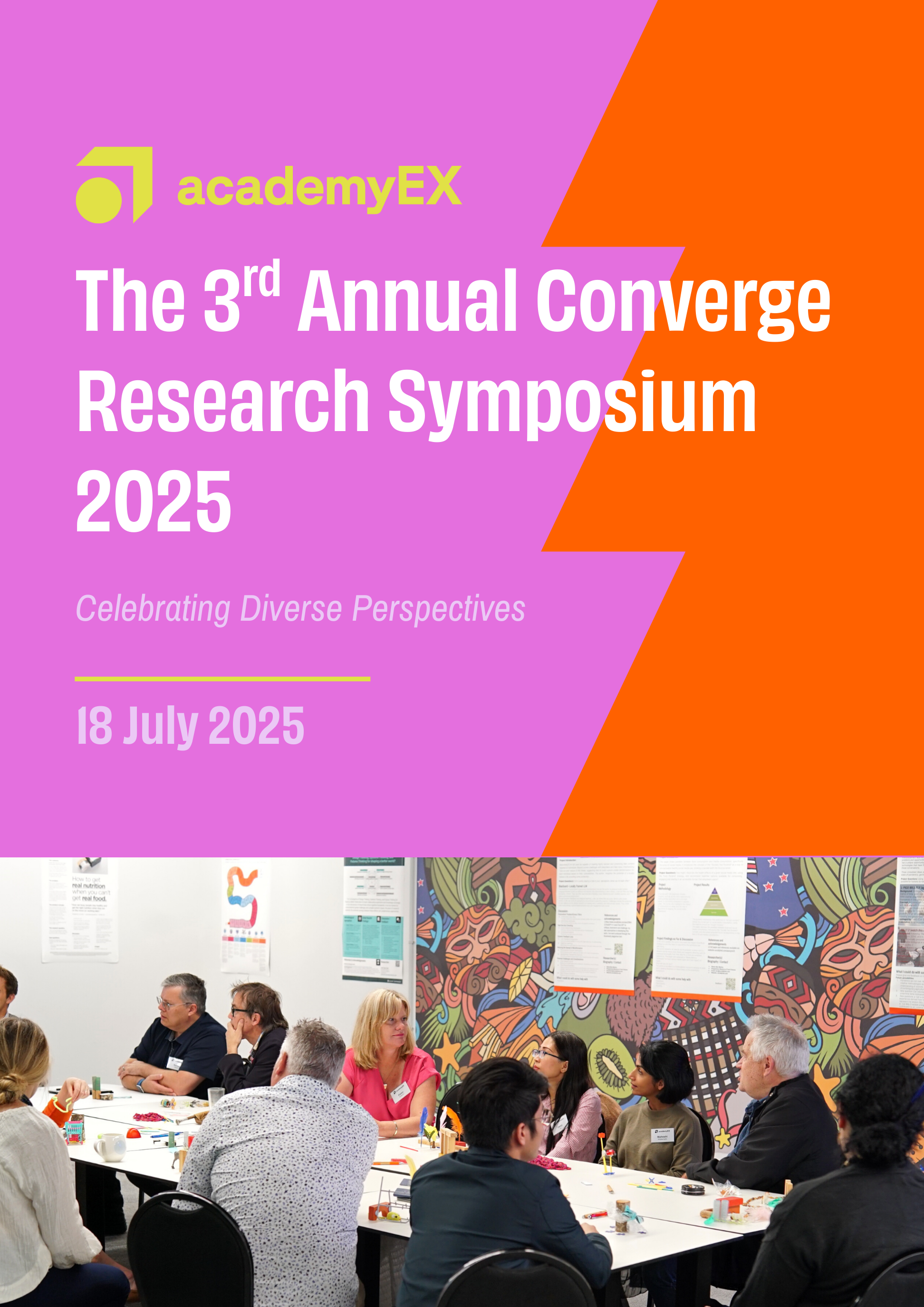 The cover of the proceedings saying The 3rd Annual Converge Research Symposium 2025 Celebrating Diverse Perspectives - 18 July 2025