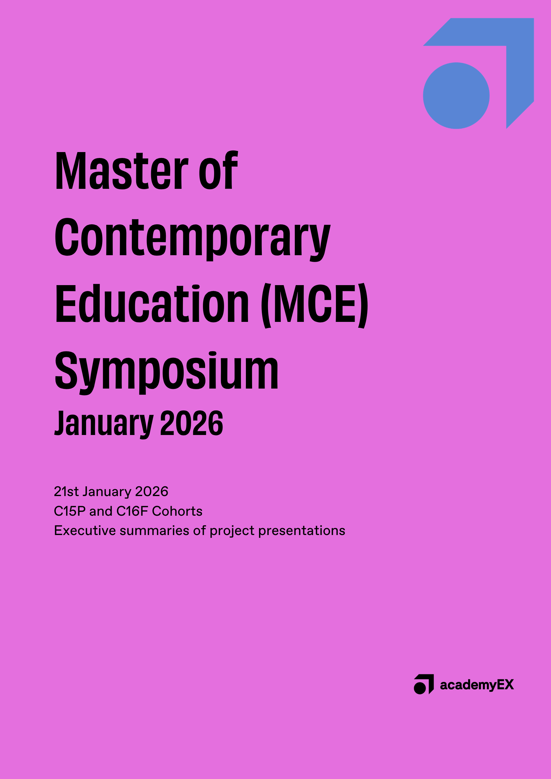 					View Vol. 4 No. 1 (2026): Master of Contemporary Education Symposium Proceedings - January 2026
				